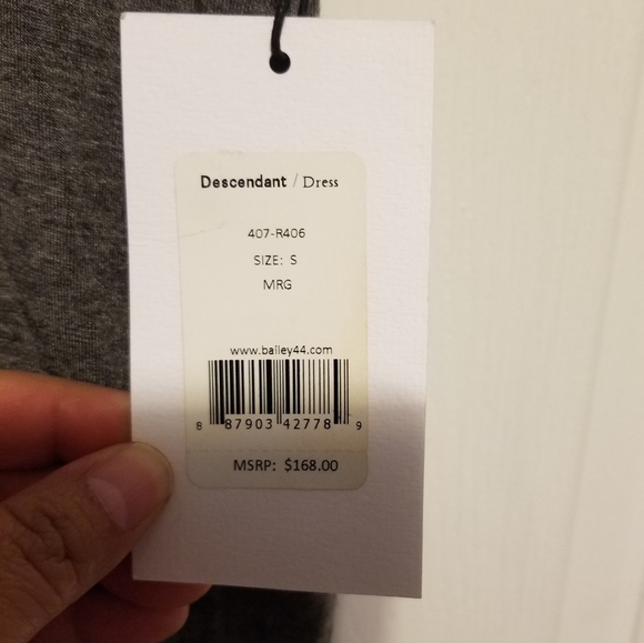 NWT Bailey / 44 Gray Halter Mini Dress Size Small - Picture 5 of 6